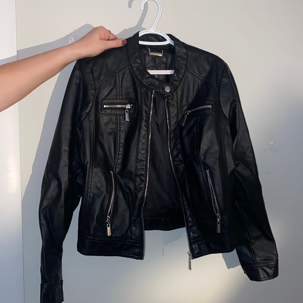 Leather jacket.